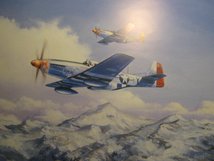 AIRCRAFT PRINT PAIR OF MUSTANGS