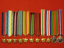 MINIATURE COMPLETE SET OF ALL 11 WORLD WAR 2 MEDALS