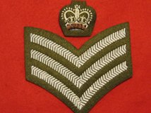 NUMBER 2 DRESS SSGT CSGT CROWN AND CHEVRON BADGE
