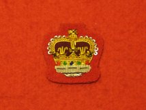 MESS DRESS WO2 CSM BSM CROWN GOLD ON RED BADGE