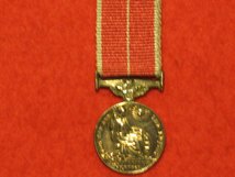 MINIATURE BRITISH EMPIRE MEDAL BEM WITH MILITARY RIBBON GVI CONTEMPORARY MEDAL GF