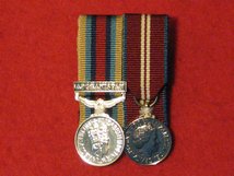 MINIATURE COURT MOUNTED OSM AFGHANISTAN WITH CLASP MEDAL AND DIAMOND JUBILEE MEDAL