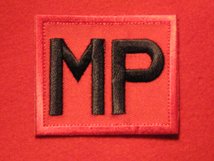 TACTICAL RECOGNITION FLASH BADGE MP ON RED TRF BADGE