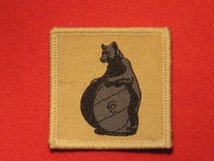 TACTICAL RECOGNITION FLASH BADGE 10TH SIGNAL REGIMENT BLACK BEAR ON BUFF TRF BADGE