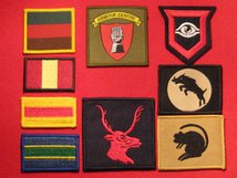 BRITISH ARMOURED TANK UNITS SET OF 9 TRF AND BRIGADE FORMATION BADGES