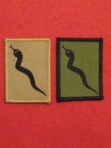 BRITISH ARMY 101 LOGISTIC BRIGADE FORMATION BADGES SET OF 2 GREEN AND BUFF