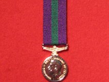 MINIATURE GSM 1918 1962 MEDAL GV GEORGE V COINAGE HEAD WITHOUT CLASP
