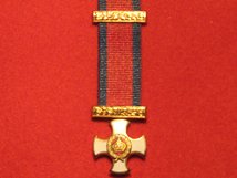 MINIATURE DISTINGUISHED SERVICE ORDER DSO MEDAL GVI CONTEMPORARY GF ENAMELLED UNIFACE MEDAL WITH TOP BAR
