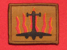 BRITISH ARMY 5TH ANTI AIRCRAFT DIVISION BADGE WW2 BURNING PLANE