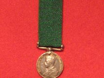 MINIATURE VOLUNTEER LONG SERVICE MEDAL GEORGE V KAISAR I HIND VERSION SWIVEL HEAD