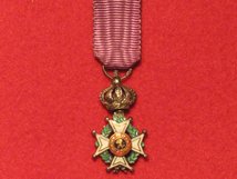 MINIATURE BELGIUM ORDER OF LEOPOLD I MEDAL KNIGHTS CROSS (CHEVALIER) 5TH CLASS