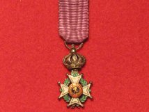 MINIATURE BELGIUM ORDER OF LEOPOLD I MEDAL KNIGHTS CROSS (CHEVALIER) 5TH CLASS