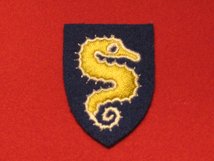 BRITISH ARMY 27TH ARMOURED BRIGADE FORMATION BADGE WW2 SEA HORSE RIGHT FACING