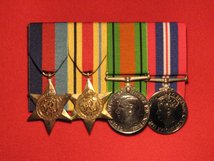 FULL SIZE COURT MOUNTED ORIGINAL WORLD WAR 2 SET OF 4 MEDALS 1939 45 STAR AFRICA STAR DEFENCE MEDAL WAR MEDAL