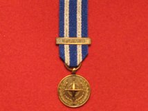 MINIATURE NATO BALKANS MEDAL WITH BALKANS CLASP