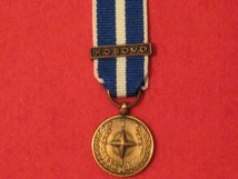 MINIATURE NATO KOSOVO MEDAL WITH KOSOVO CLASP