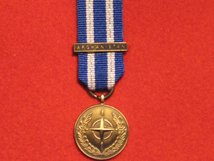 MINIATURE NATO AFGHANISTAN MEDAL WITH AFGHANISTAN CLASP