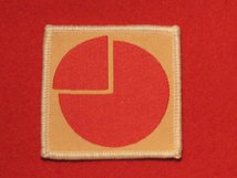 BRITISH ARMY 4TH INFANTRY DIVISION FORMATION BADGE WORLD WAR 2 QUARTER SLICE ON WHITE