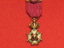 MINIATURE BELGIUM ORDER OF LEOPOLD I MEDAL GRAND OFFICER CROSS 2ND CLASS