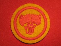 BRITISH ARMY 10TH ARMOURED DIVISION FORMATION BADGE WW2 FOX MASK 2ND TYPE