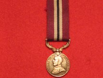 MINIATURE PERMANENT FORCES OF THE EMPIRE BEYOND THE SEAS LSGC MEDAL 1909 GV MEDAL CONTEMPORARY GVF MEDAL