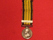 MINIATURE AFRICA GENERAL SERVICE MEDAL GV WITH LANGO 1901 CLASP CONTEMPORARY MEDAL GVF