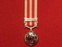MINIATURE INDIAN MUTINY MEDAL 1857 1858 WITH LUCKNOW CLASP