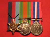 FULL SIZE COURT MOUNTED ORIGINAL WORLD WAR 2 SET OF 3 MEDALS 1939 45 STAR DEFENCE MEDAL END OF WAR MEDAL