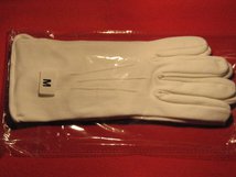 WHITE COTTON CEREMONIAL GLOVES PAIR OF