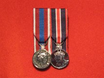 MINIATURE COURT MOUNTED QUEENS PLATINUM JUBILEE AND KINGS CORONATION MEDAL